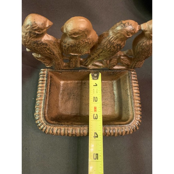 H Rusty looking Cast Iron Wall Mount Bird Feeder Birdbath Soap Dish Patio D… - Picture 10 of 10